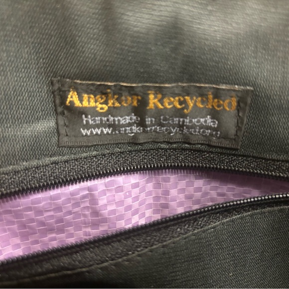 Unique recycled crossbody bag by Angkor Recyled Handmade in Cambodia New unused! - Picture 8 of 9